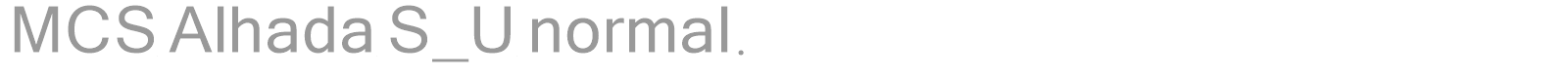 MCS Alhada S_U normal. font preview